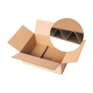 Caisse carton simple cannelure