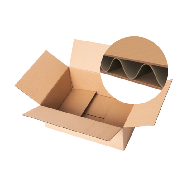 Caisse carton simple cannelure