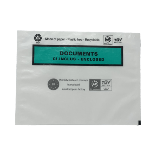 Pochette porte document ci-inclus en papier
